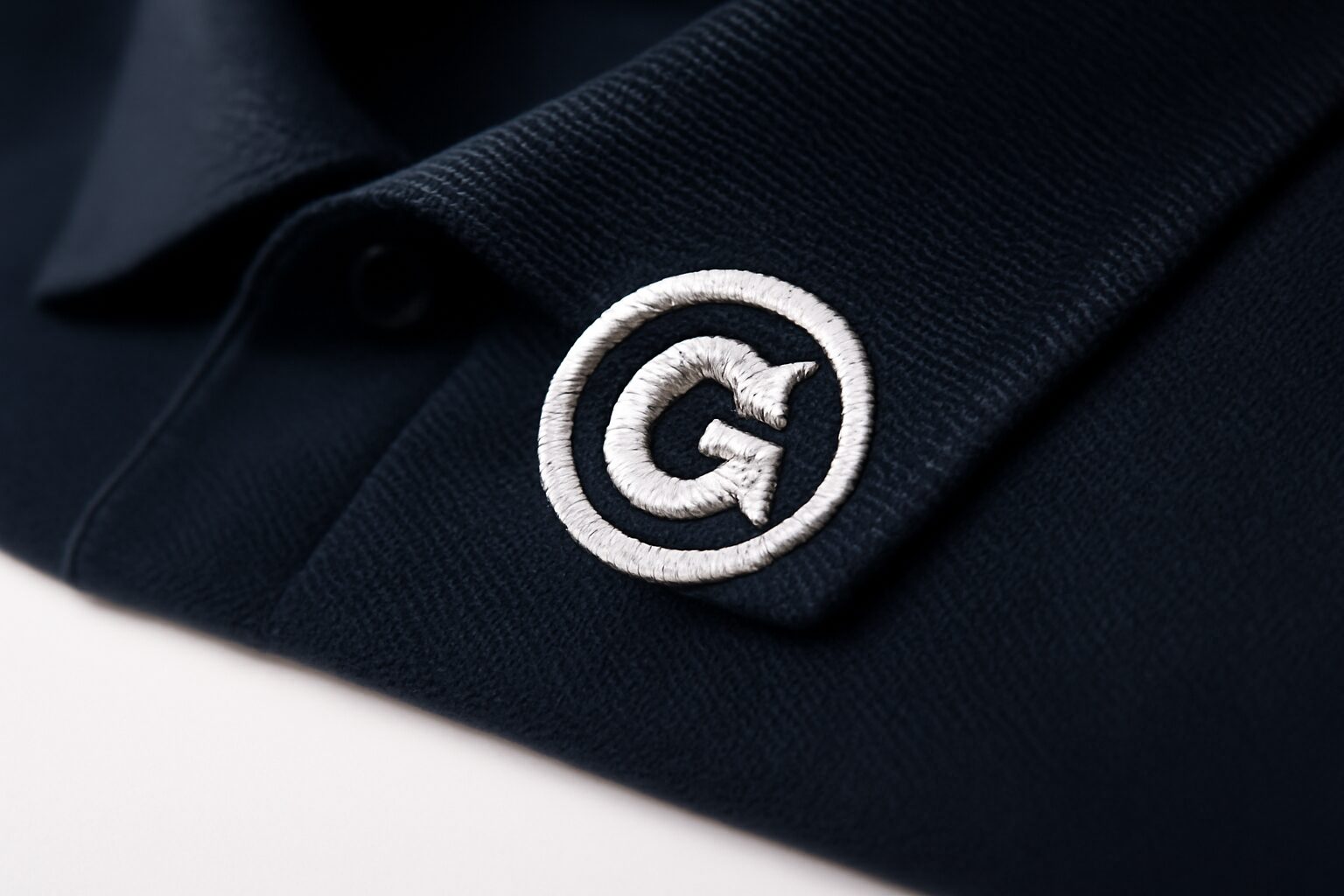 Professional embroidery on custom polo shirt